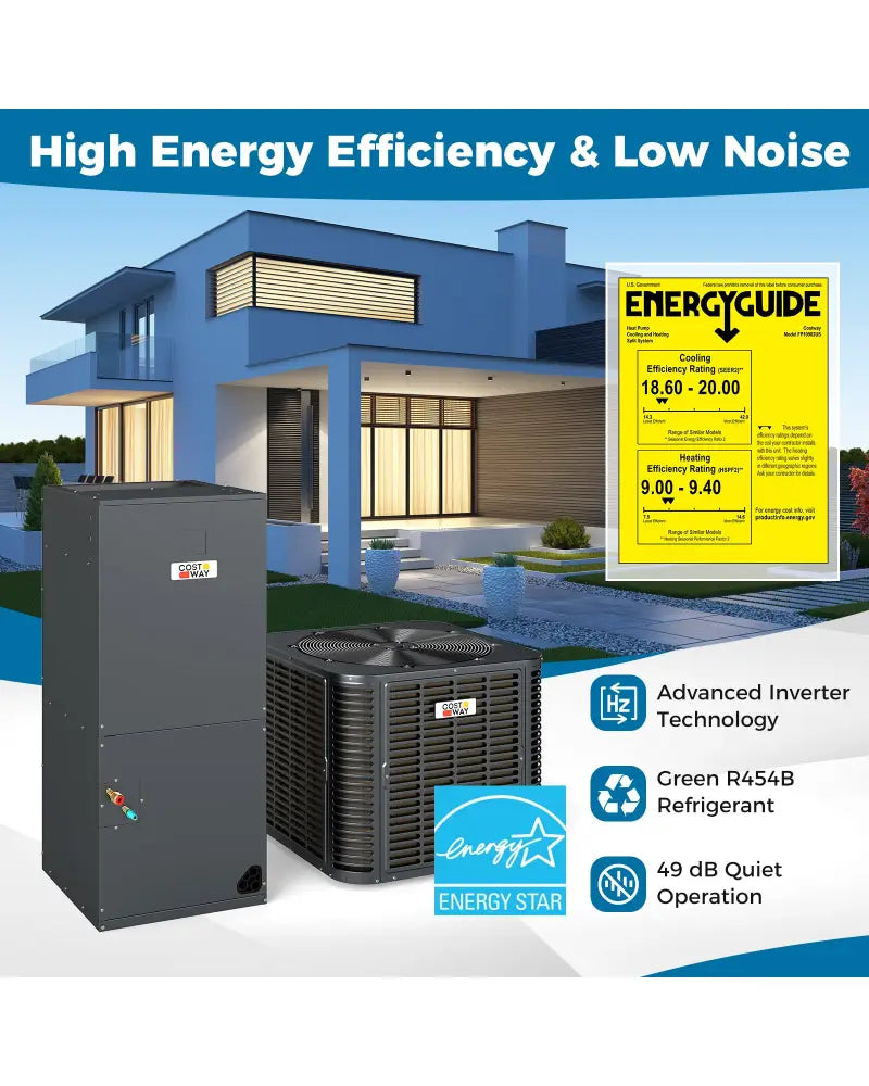 2-3 Ton 18.6-20 SEER2 Ultra-Low Temperature’’‹ Heat Pump System (Operates down to -20°C) - Gray - Heat Pumps