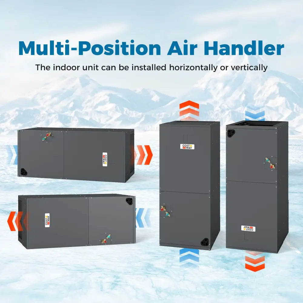 2-3 Ton 18.6-20 SEER2 Ultra-Low Temperature€‹ Heat Pump System (Operates down to -20°C) - Gray - Heat Pumps