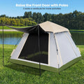 2-4 Person Instant Pop-up Camping Tent with Removable Rainfly - Beige - Tents