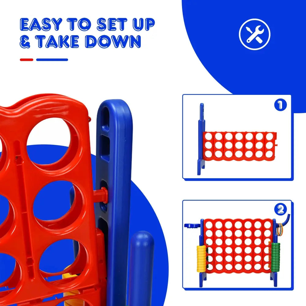 2.5 Feet 4-to-Score Giant Game Set-Blue - Blue - Lawn Games