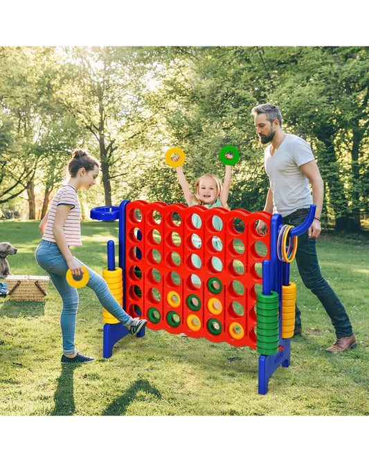 2.5 Feet 4-to-Score Giant Game Set-Blue - Blue - Lawn Games