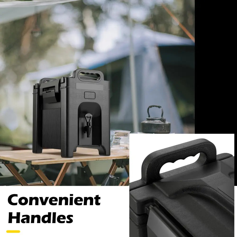 2.5 Gallon Insulated Beverage Server Dispenser-Black - Black - Water Dispensers