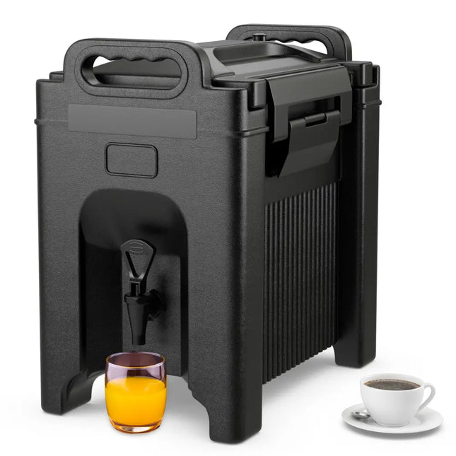 2.5 Gallon Insulated Beverage Server Dispenser-Black - Black - Water Dispensers