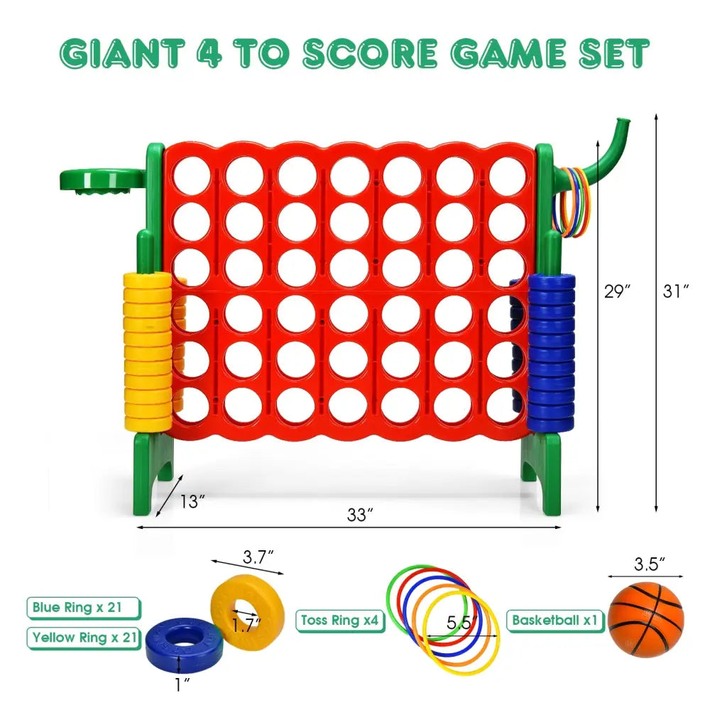 2.5ft 4-to-Score Giant Game Set-Green - Green - Lawn Games
