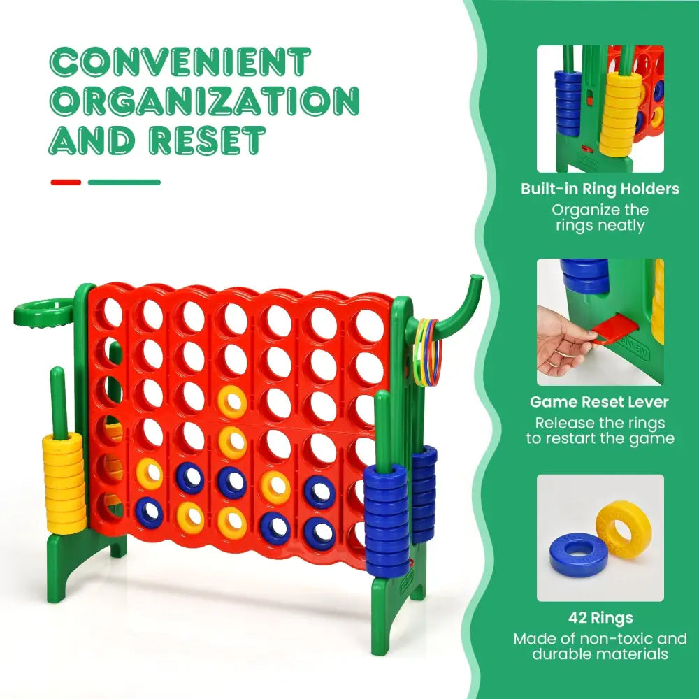 2.5ft 4-to-Score Giant Game Set-Green - Green - Lawn Games