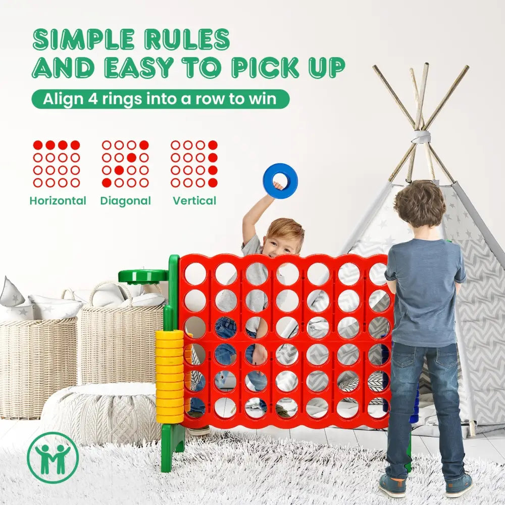 2.5ft 4-to-Score Giant Game Set-Green - Green - Lawn Games