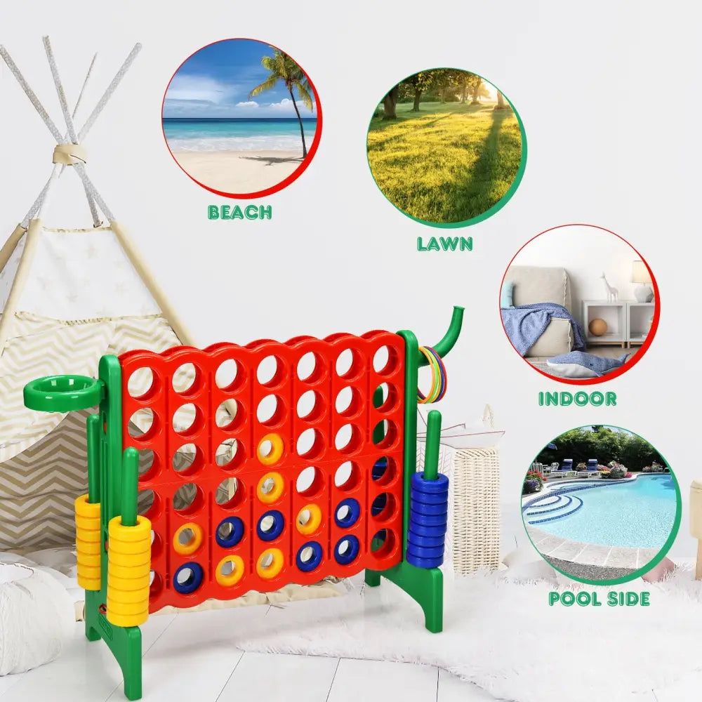 2.5ft 4-to-Score Giant Game Set-Green - Green - Lawn Games
