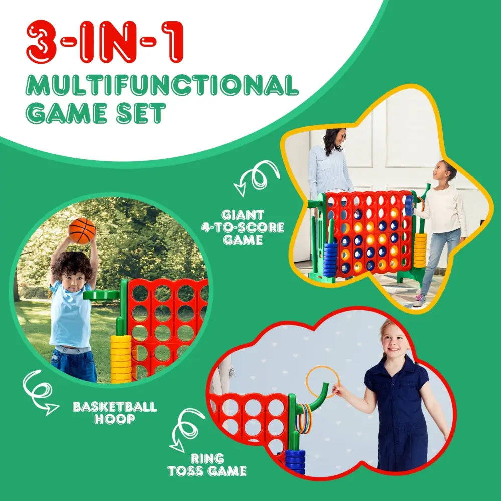2.5ft 4-to-Score Giant Game Set-Green - Green - Lawn Games
