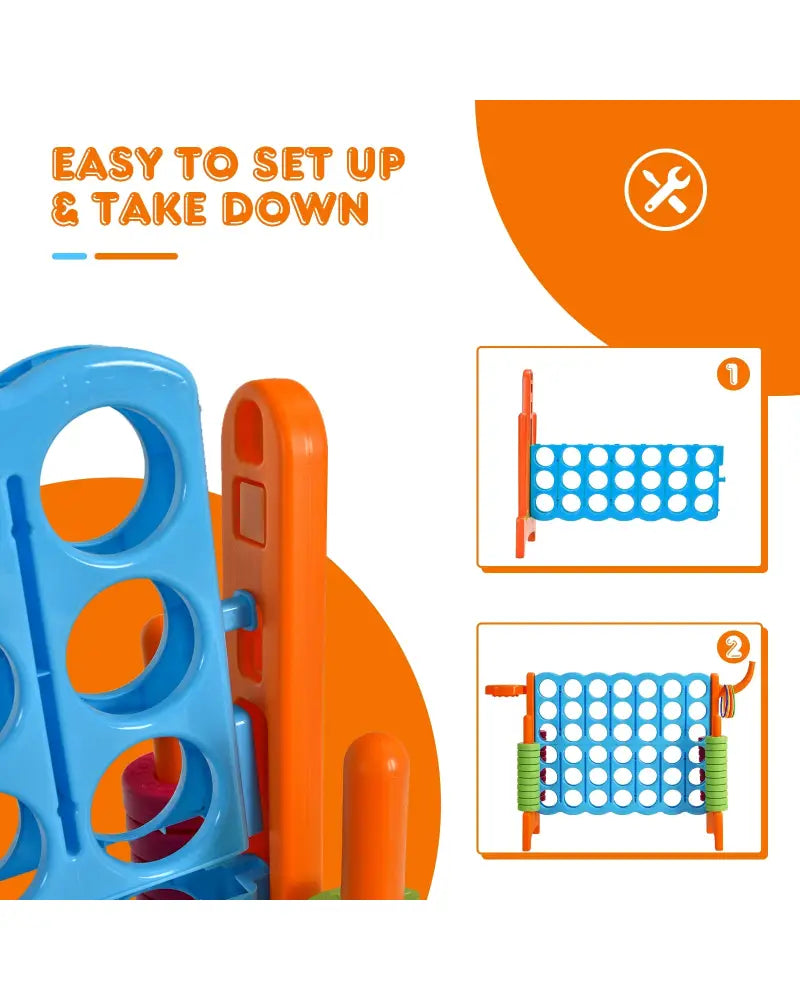 2.5ft 4-to-Score Giant Game Set-Orange - Orange - Lawn Games
