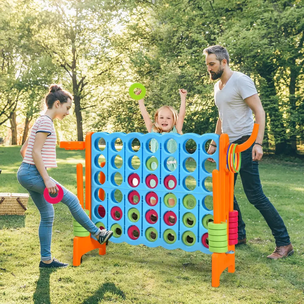 2.5ft 4-to-Score Giant Game Set-Orange - Orange - Lawn Games