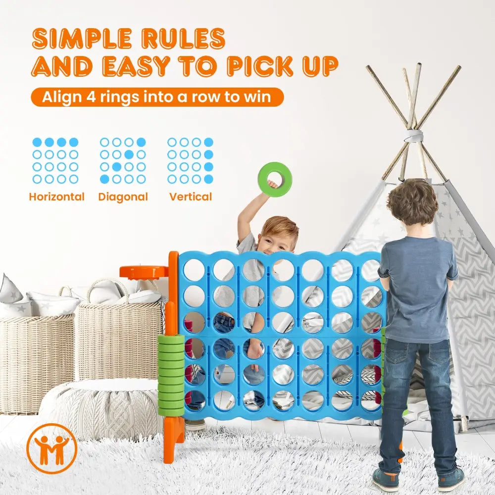 2.5ft 4-to-Score Giant Game Set-Orange - Orange - Lawn Games