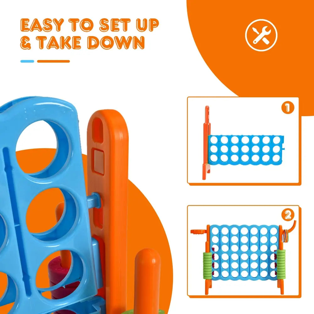 2.5ft 4-to-Score Giant Game Set-Orange - Orange - Lawn Games