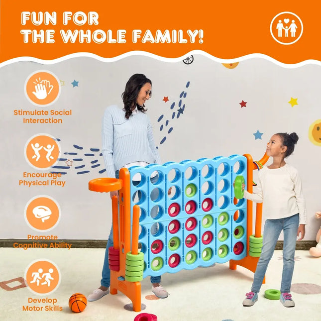 2.5ft 4-to-Score Giant Game Set-Orange - Orange - Lawn Games