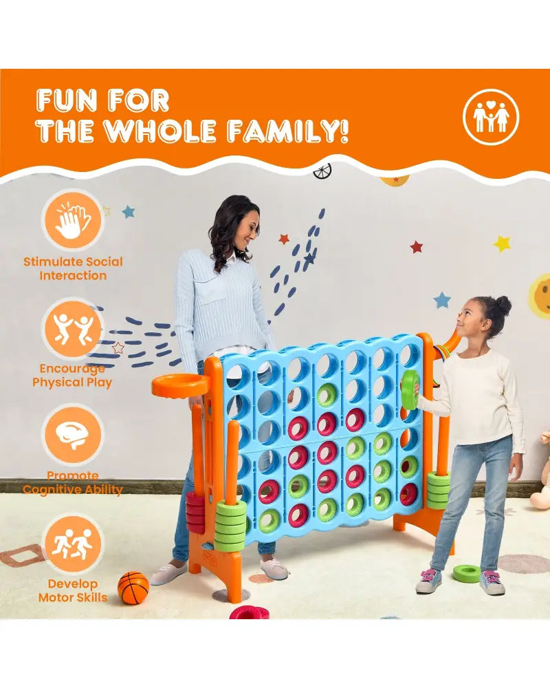 2.5ft 4-to-Score Giant Game Set-Orange - Orange - Lawn Games
