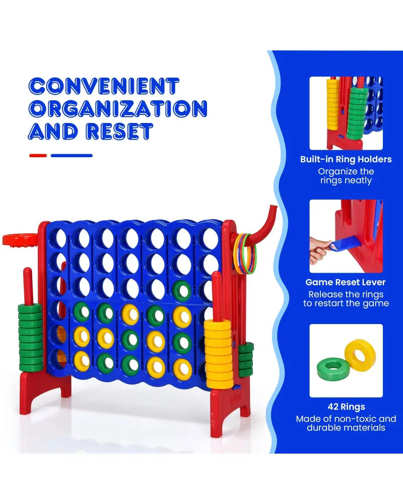2.5ft 4-to-Score Giant Game Set-Red - Red - Lawn Games