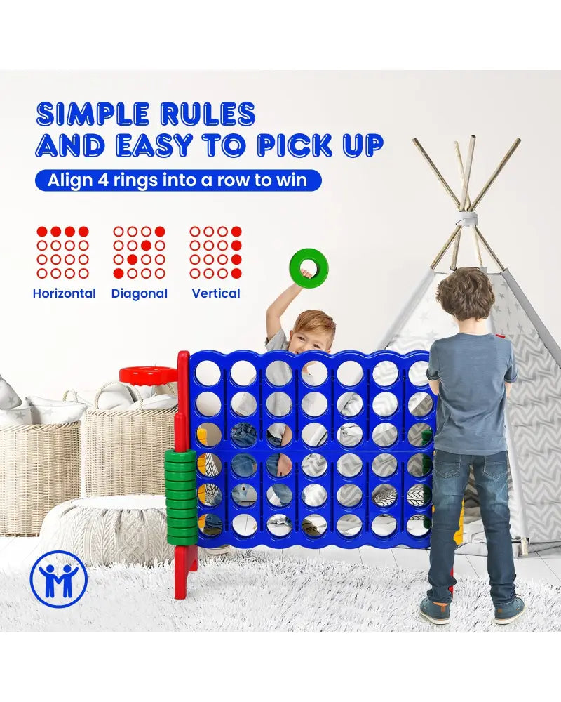 2.5ft 4-to-Score Giant Game Set-Red - Red - Lawn Games