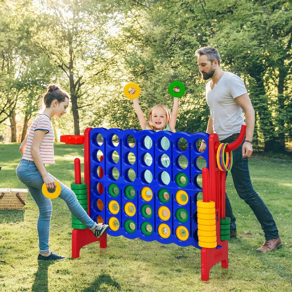 2.5ft 4-to-Score Giant Game Set-Red - Red - Lawn Games