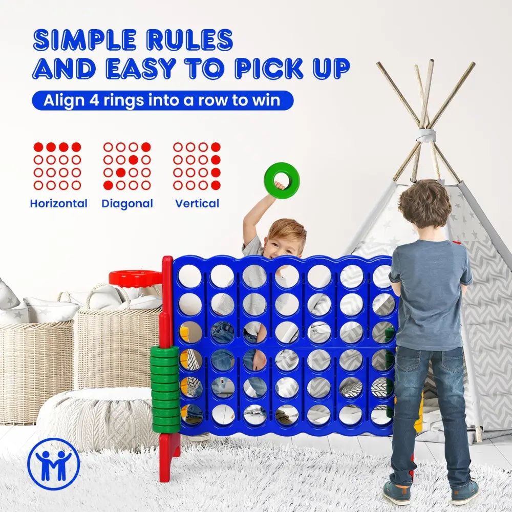 2.5ft 4-to-Score Giant Game Set-Red - Red - Lawn Games