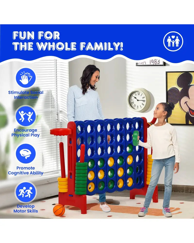 2.5ft 4-to-Score Giant Game Set-Red - Red - Lawn Games