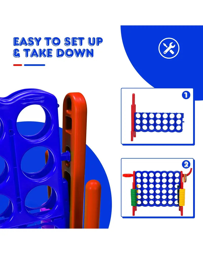 2.5ft 4-to-Score Giant Game Set-Red - Red - Lawn Games
