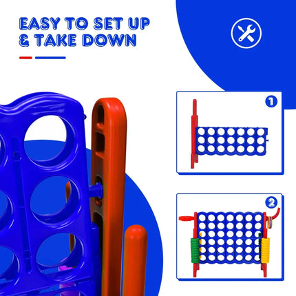 2.5ft 4-to-Score Giant Game Set-Red - Red - Lawn Games