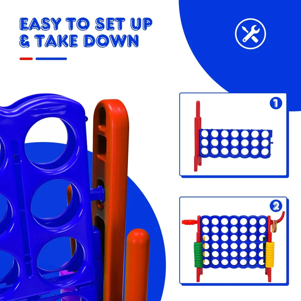 2.5ft 4-to-Score Giant Game Set-Red - Red - Lawn Games