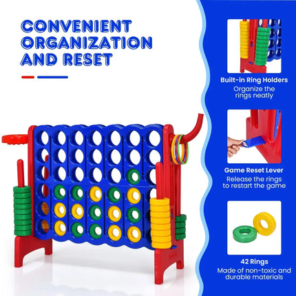 2.5ft 4-to-Score Giant Game Set-Red - Red - Lawn Games