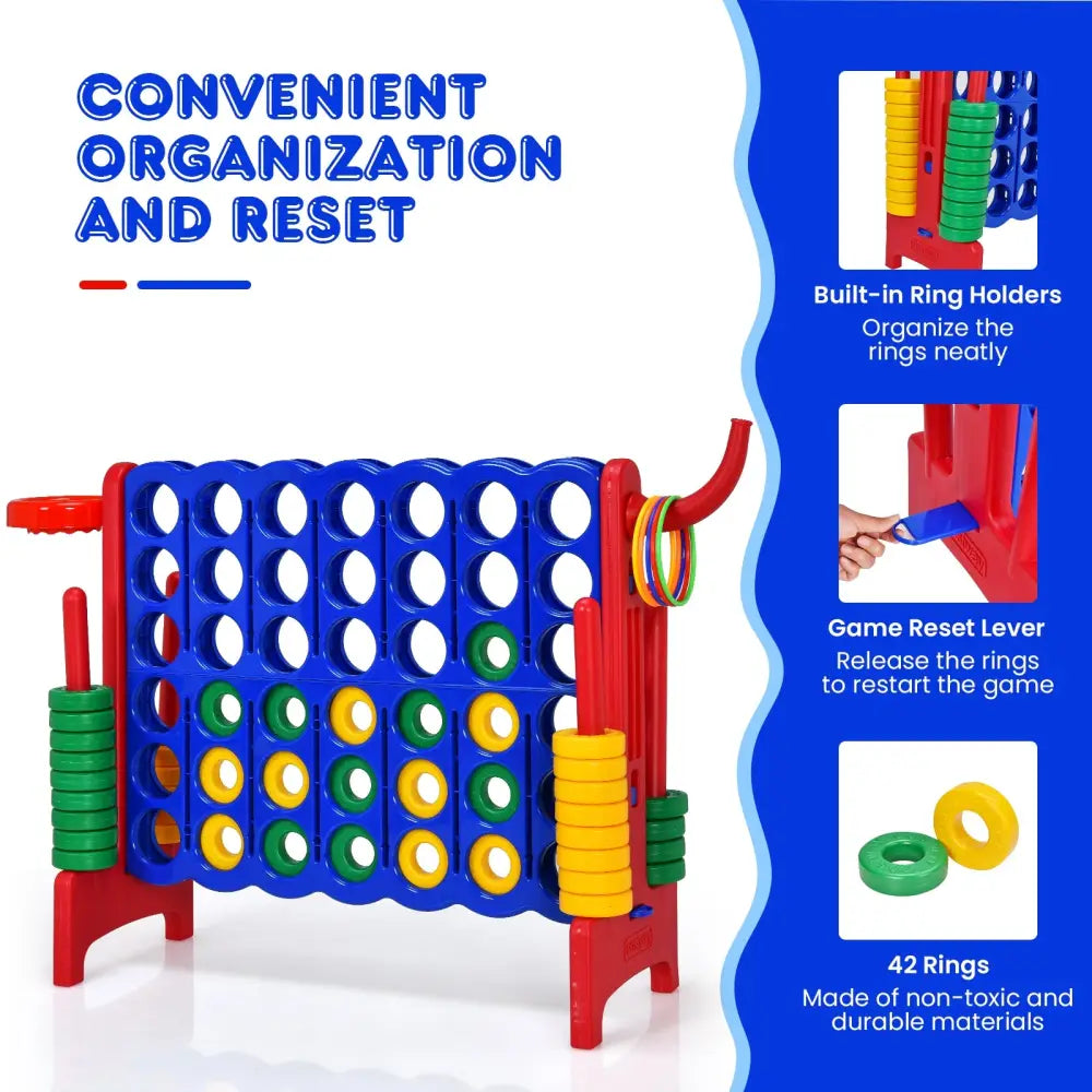 2.5ft 4-to-Score Giant Game Set-Red - Red - Lawn Games