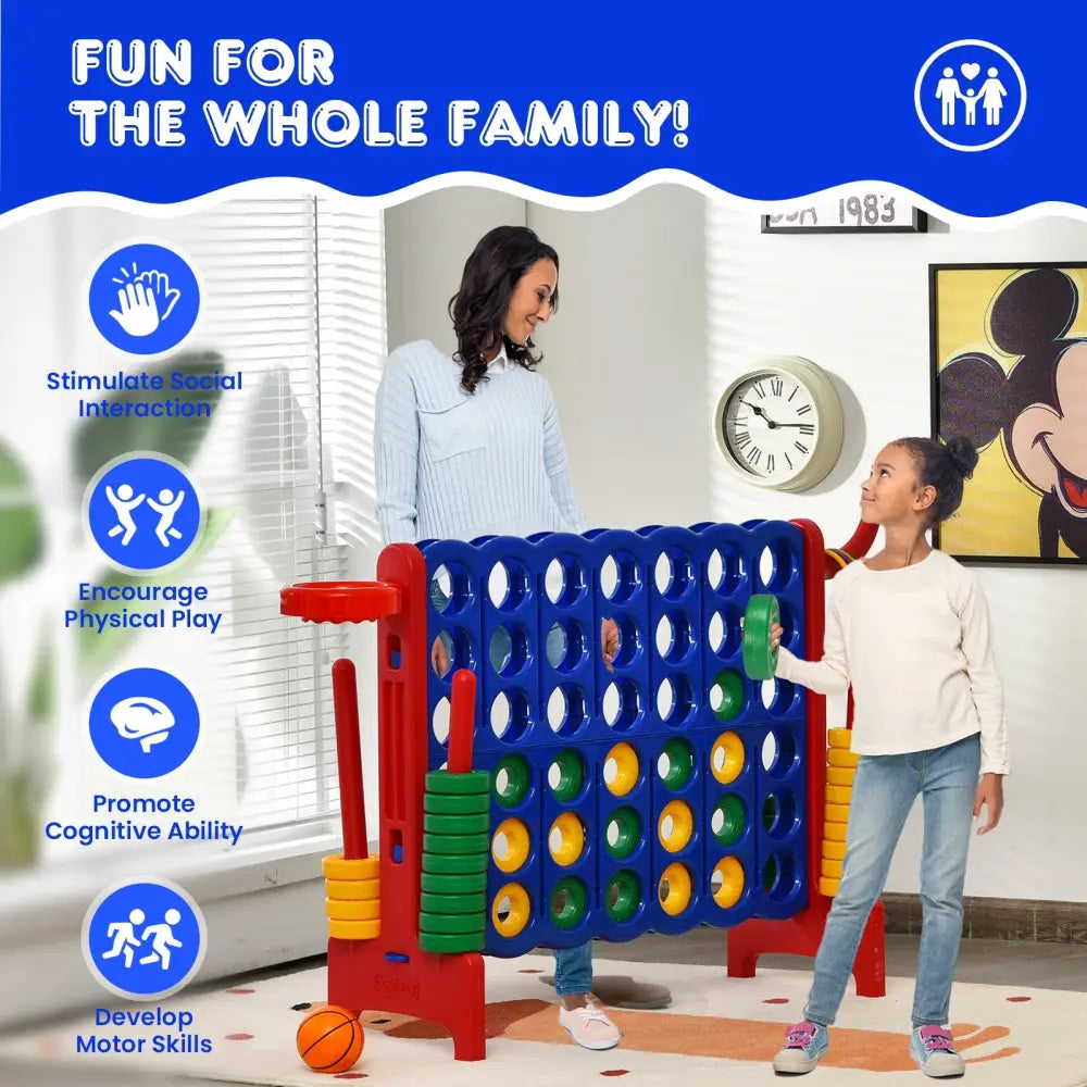 2.5ft 4-to-Score Giant Game Set-Red - Red - Lawn Games