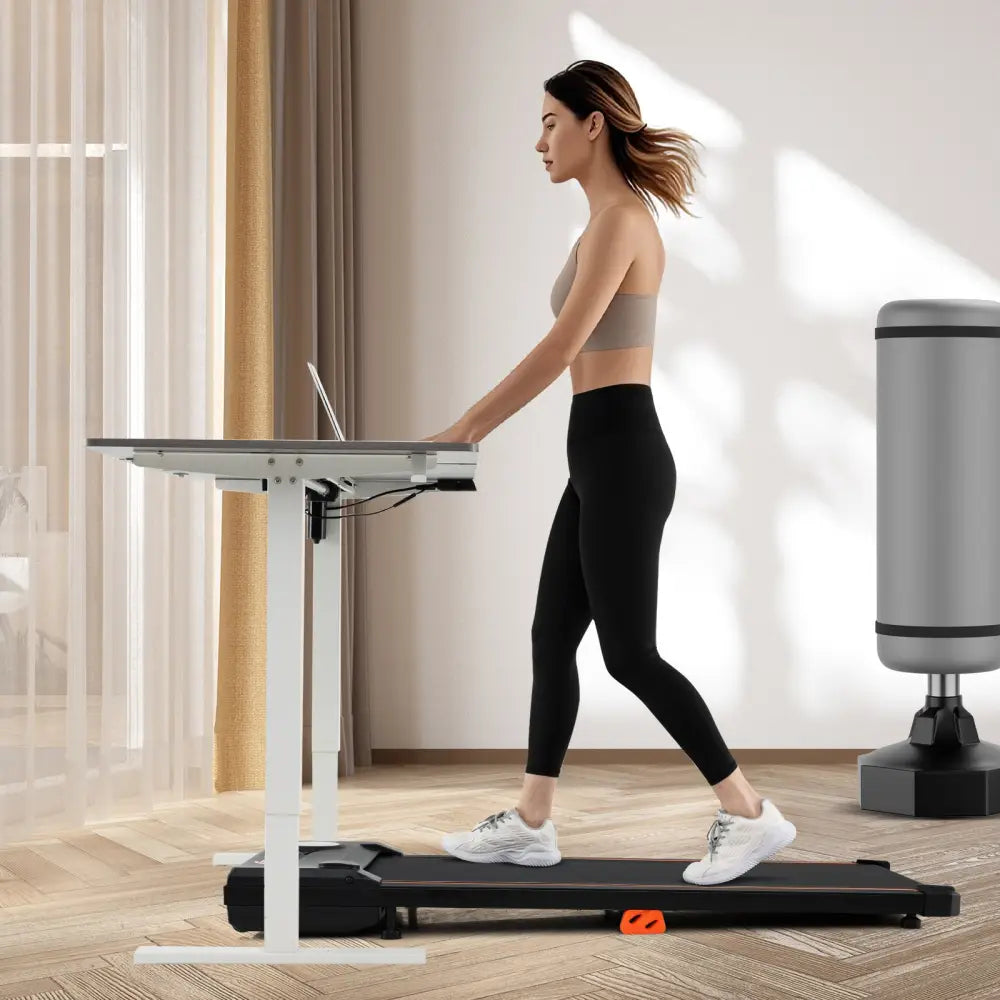 2.5HP Under Desk Treadmill with Remote Control for Home Office-Black - Black - Treadmills