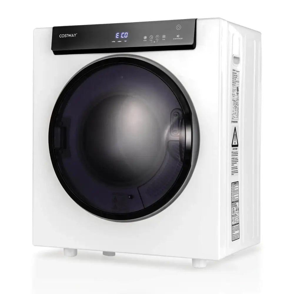 2.6 Cu.ft Compact Clothes Dryer with Touch Panel and 2 Modes-White Costway