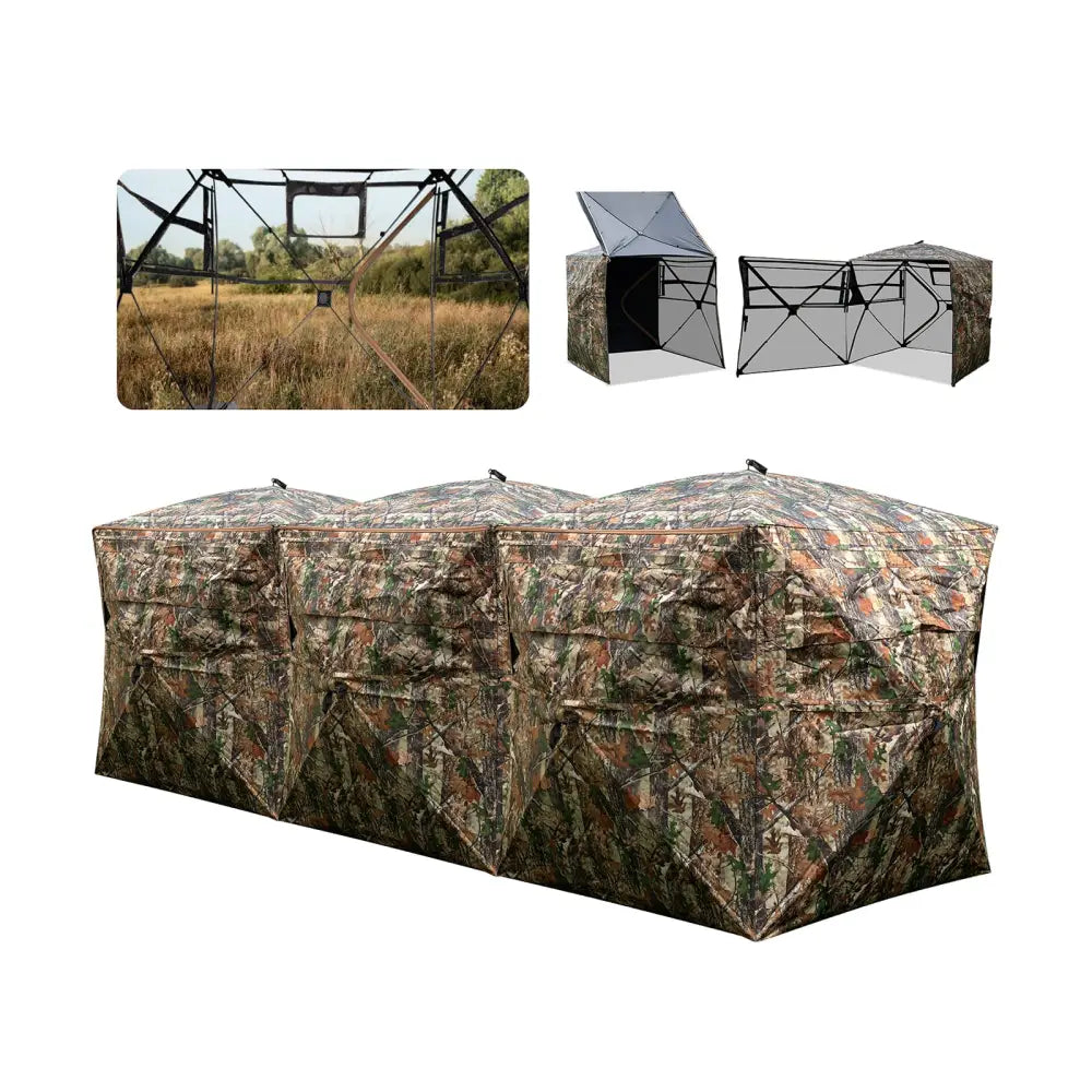 2-6 Person Side-by-Side Hunting Blinds Double One-way See-through Ground Blinds - Tents