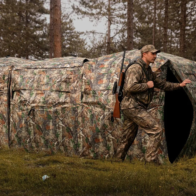 2-6 Person Side-by-Side Hunting Blinds Double One-way See-through Ground Blinds - Tents