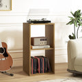 2 Cube Bookshelf with Back Guardrail for Living Room Bedroom-Natural - Natural - Bookcases