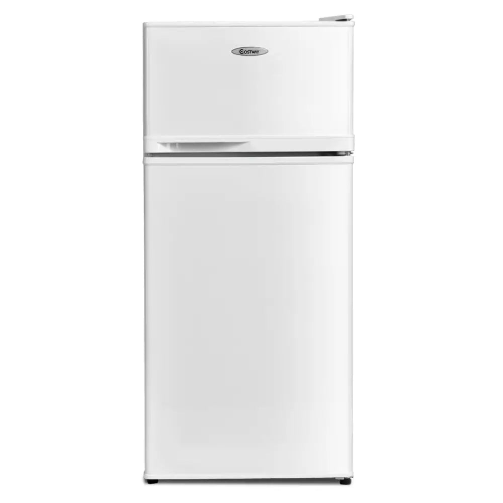 2 Doors Cold-rolled Sheet Compact Refrigerator-White - White - Refrigerators