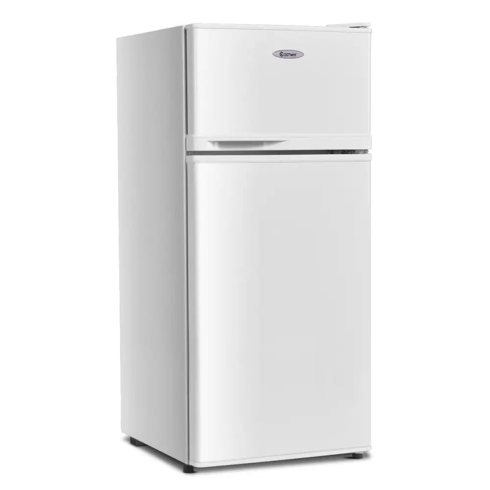 2 Doors Cold-rolled Sheet Compact Refrigerator-White - White - Refrigerators