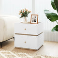 2-Drawer Modern Nightstand with Storage for Living Room Bedroom Costway