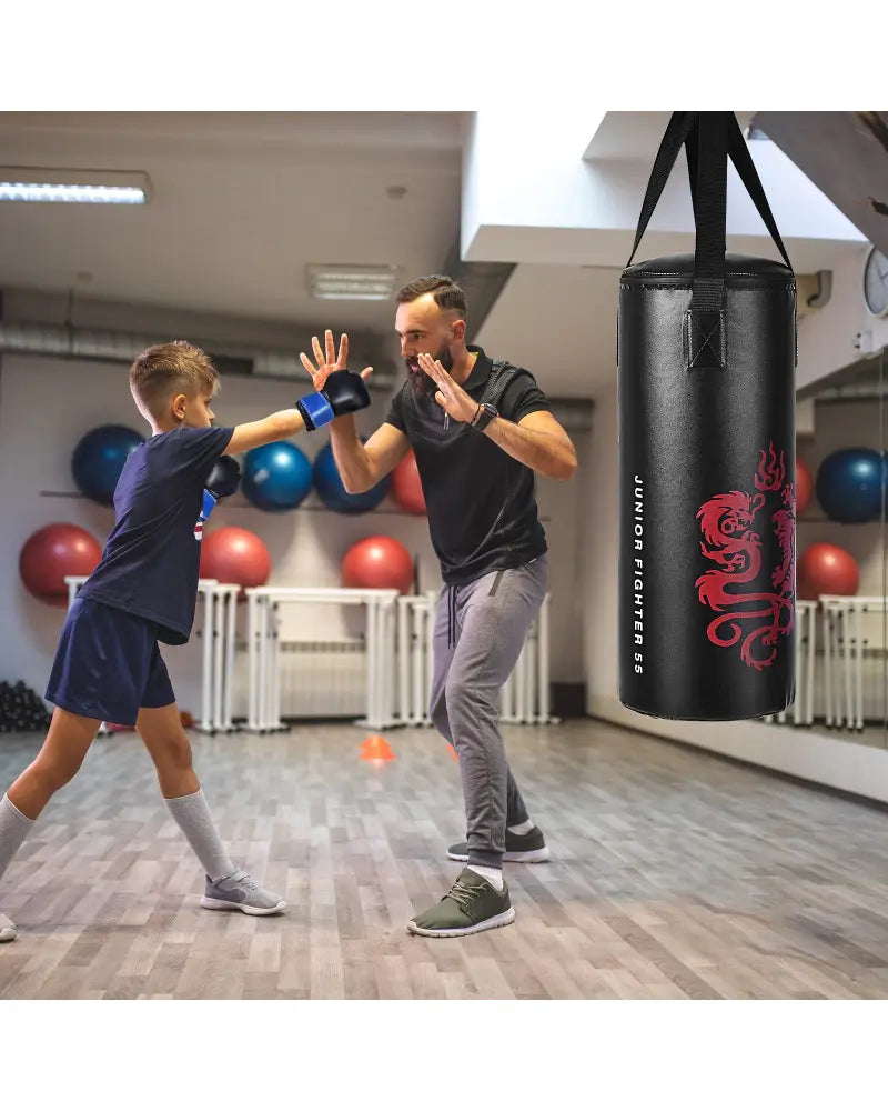 2 Feet Kids Gloves Skipping Rope Boxing Set - Black - Boxing & Martial Arts