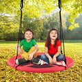 2-in-1 40 Inch Kids Hanging Chair Detachable Swing Tent Set-Orange - Orange - Swing & Playsets