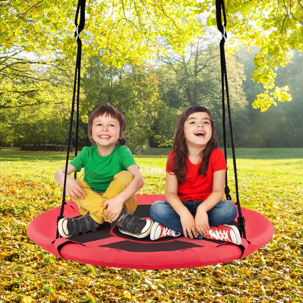 2-in-1 40 Inch Kids Hanging Chair Detachable Swing Tent Set-Orange - Orange - Swing & Playsets