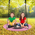 2-in-1 40 Inch Kids Hanging Chair Detachable Swing Tent Set-Pink - Pink - Swing & Playsets
