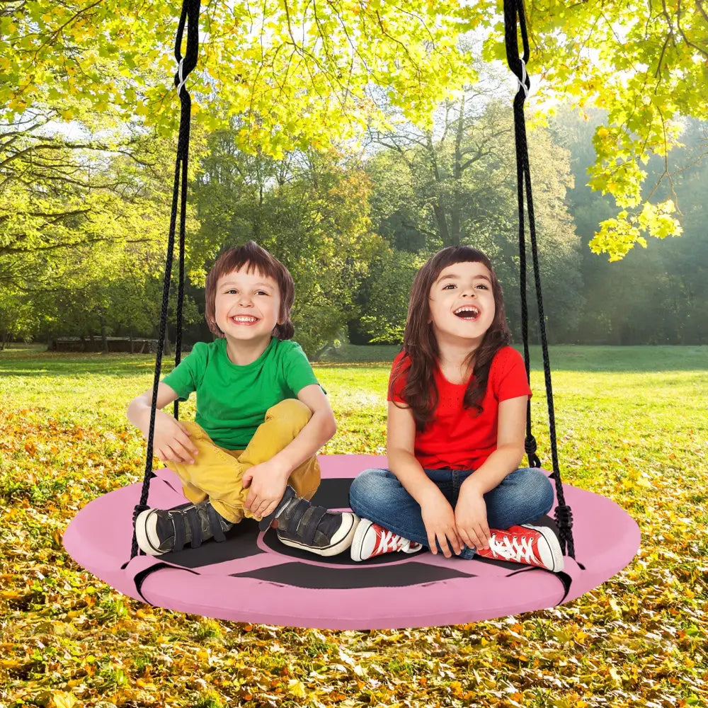 2-in-1 40 Inch Kids Hanging Chair Detachable Swing Tent Set-Pink - Pink - Swing & Playsets