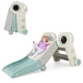 2 in 1 Baby Slide with Climber for Toddlers Age 18+ Months-Blue - Blue - Climbers & Slides