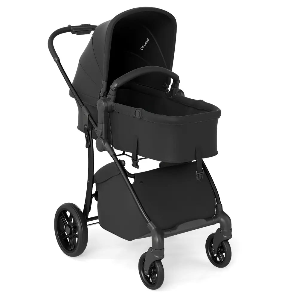 2-in-1 Baby Stroller with Bassinet Mode and Reversible Seat-Black - Black - Baby Strollers