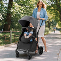 2-in-1 Baby Stroller with Bassinet Mode and Reversible Seat-Gray - Gray - Baby Strollers