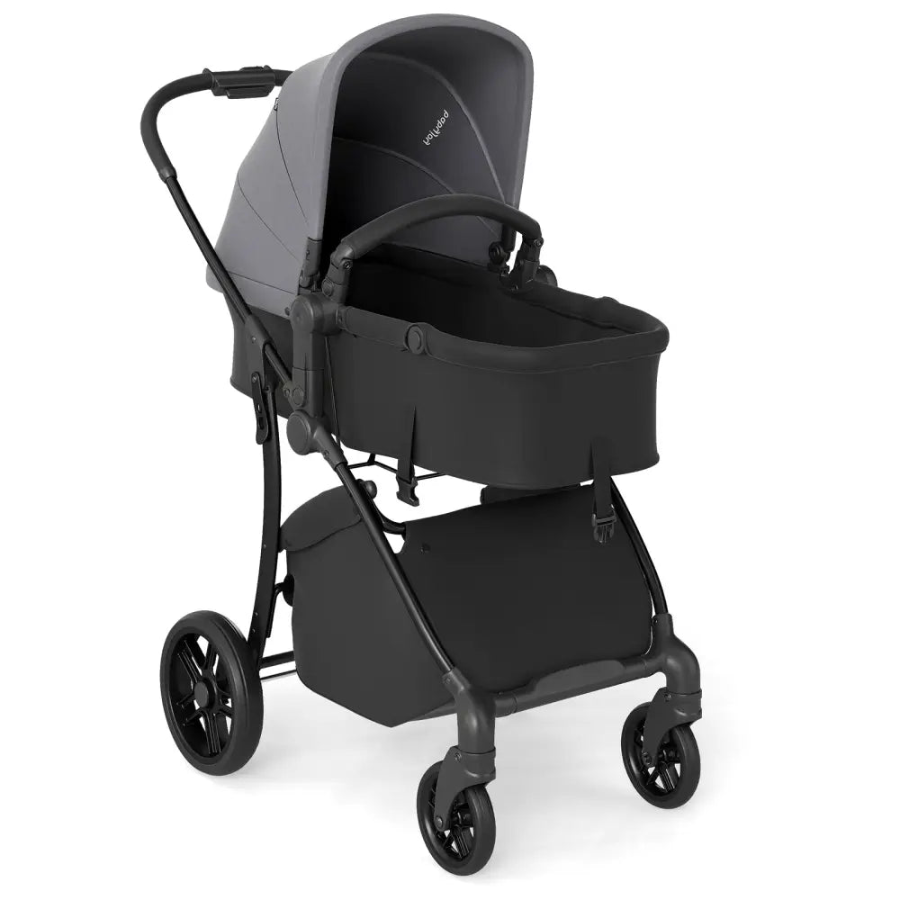 2-in-1 Baby Stroller with Bassinet Mode and Reversible Seat-Gray - Gray - Baby Strollers