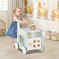 2-in-1 Baby Walker with Storage and Ice Creams for 1+ Years Old-Light Green - Light Green - Baby Activity