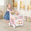 2-in-1 Baby Walker with Storage and Ice Creams for 1+ Years Old-Pink - Pink - Baby Activity