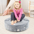 2-in-1 Convertible Glow in the Dark Kids Sofa with Removable Washable Cover-Gray - Gray - Kids Chairs & Seating
