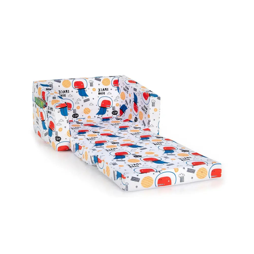2-in-1 Convertible Kids Sofa with Velvet Fabric-White - White - Kids Chairs & Seating